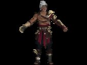 Havik Pelo Largo Azul Versión 1 de Mortal Kombat 1 CON EXPRESIÓN FACIAL EN BOCA